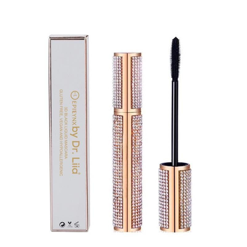 Rhinestone case mascara set with rectangular box and two applicators