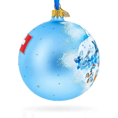 Matterhorn, Zermatt, Switzerland Jeweled Glass Ball Christmas Ornament 4 Inches Cartsfy Inc.