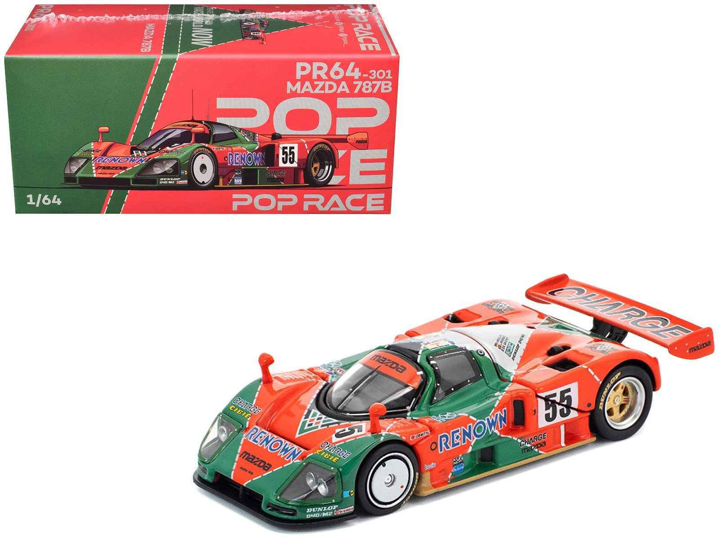 Mazda 787B #55 Johnny Herbert - Volker Weidler - Bertrand Gachot "Mazdaspeed" Winner "24 Hours of Le Mans" (1991) 1/64 Diecast Model Car by Pop Race Cartsfy Inc.