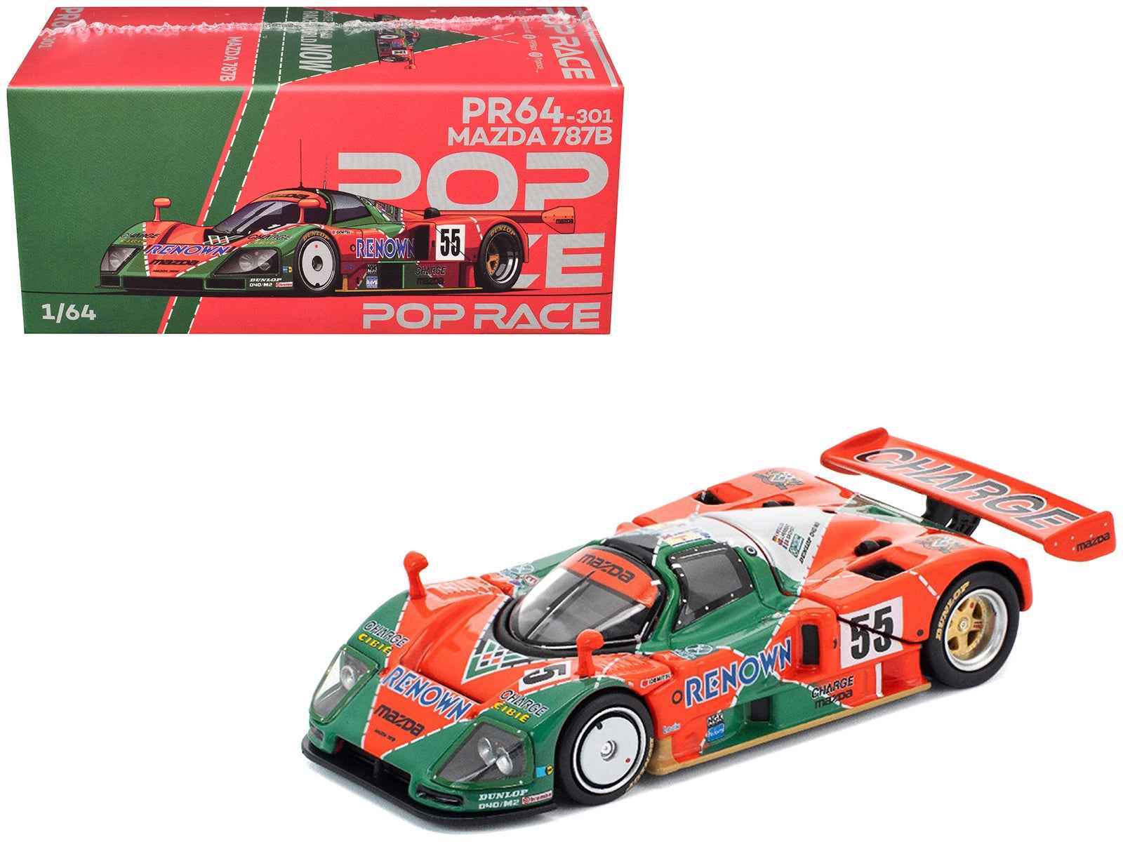 Mazda 787B #55 Johnny Herbert - Volker Weidler - Bertrand Gachot "Mazdaspeed" Winner "24 Hours of Le Mans" (1991) 1/64 Diecast Model Car by Pop Race Cartsfy Inc.