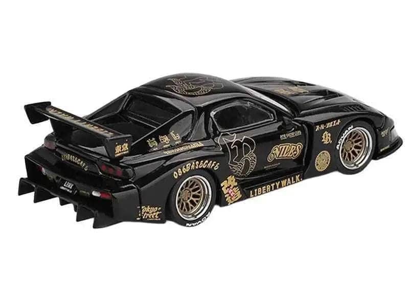 Mazda RX-7 LB-Super Silhouette "FD-NILES" Black with Gold Graphics Limited Edition 1/64 Diecast Model Car by Mini GT Miniature Motors Default Title Default Title-