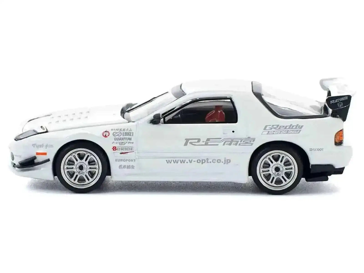 Mazda RX7 (FC3S) RE Amemiya RHD (Right Hand Drive) White 1/64 Diecast Model Car by Pop Race Cartsfy Inc.