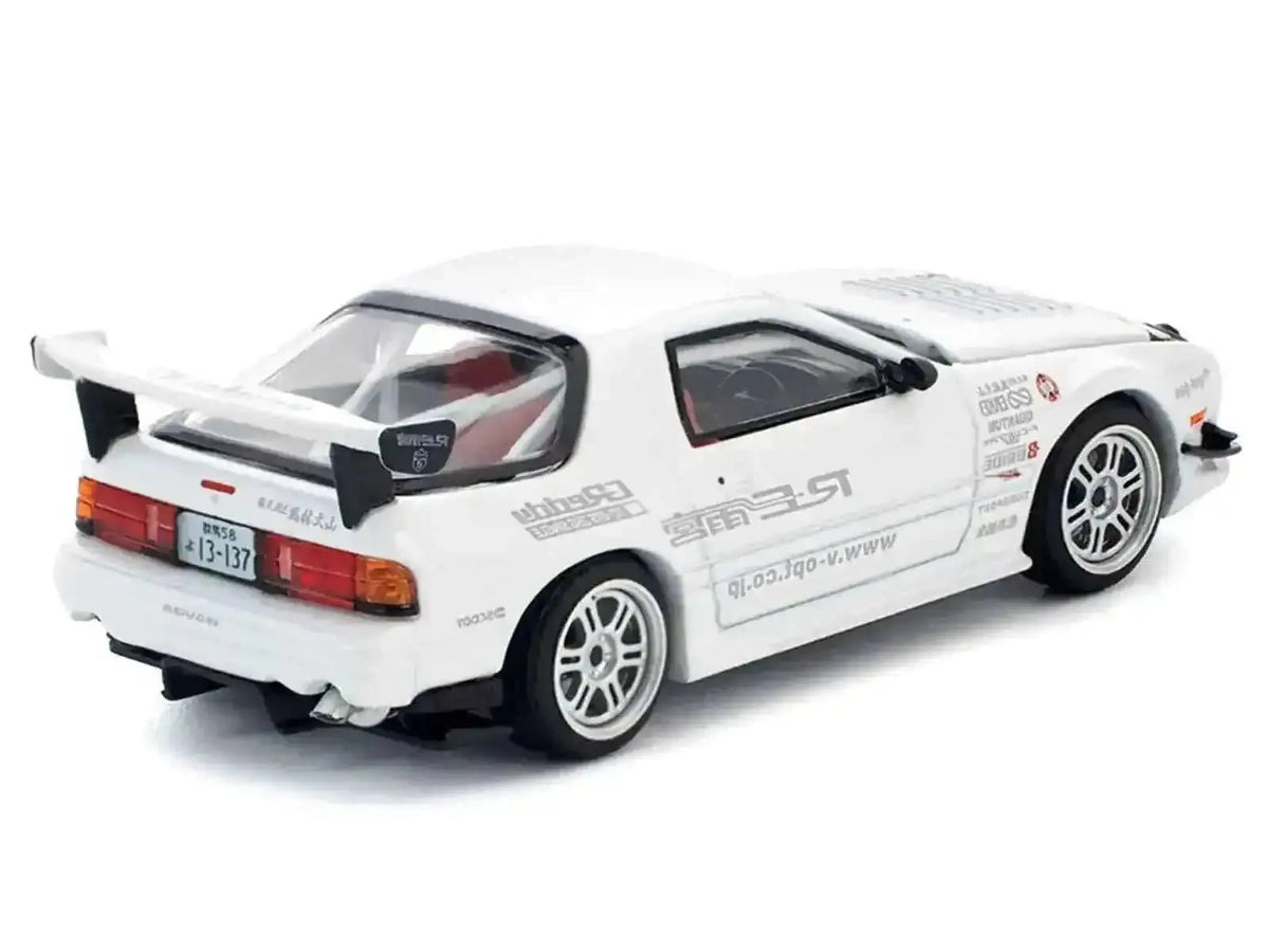 Mazda RX7 (FC3S) RE Amemiya RHD (Right Hand Drive) White 1/64 Diecast Model Car by Pop Race Cartsfy Inc.