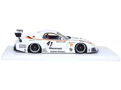 Mazda RX7 (FD3S) LB-Super Silhouette RHD (Right Hand Drive) #41 White with Stripes and Graphics 1/18 Model Car by Inno Models Cartsfy Inc.