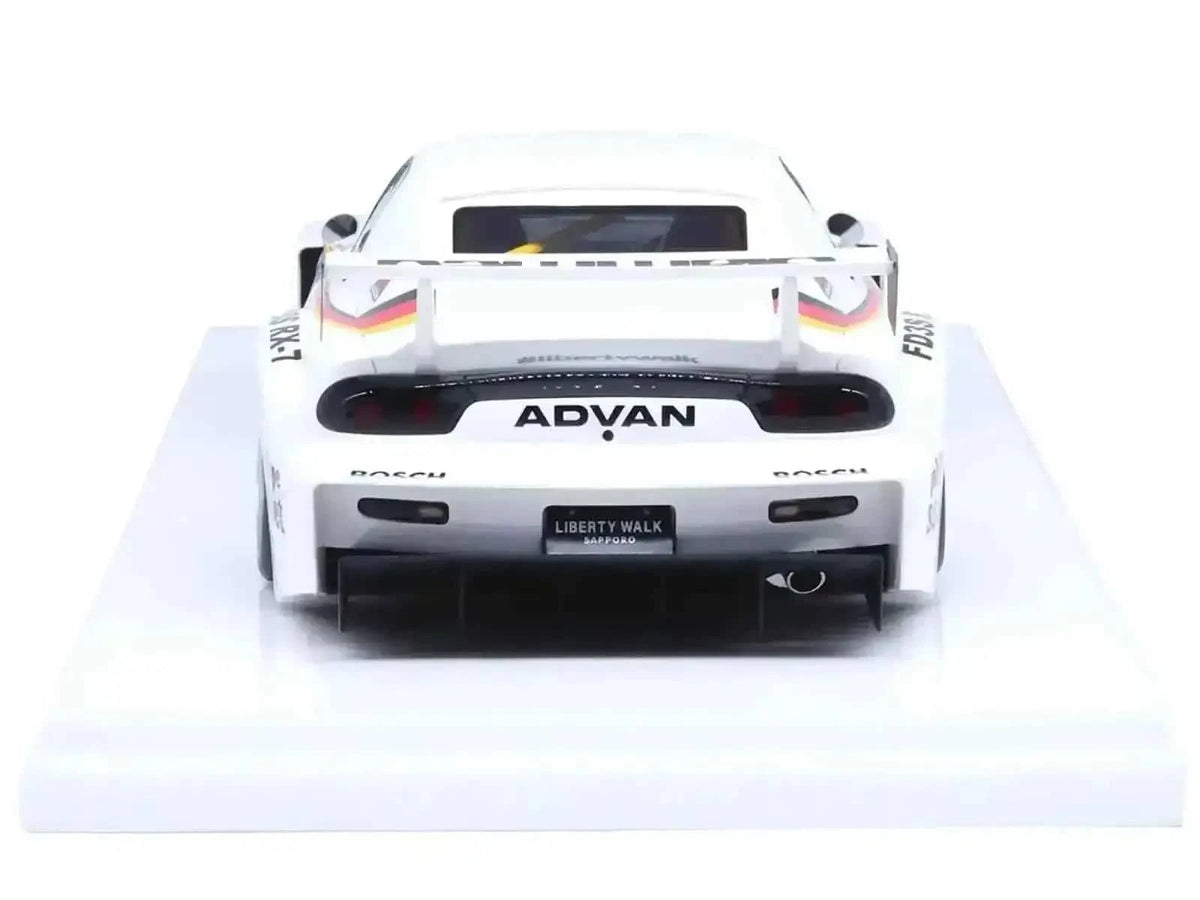 Mazda RX7 (FD3S) LB-Super Silhouette RHD (Right Hand Drive) #41 White with Stripes and Graphics 1/18 Model Car by Inno Models Cartsfy Inc.