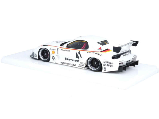 Mazda RX7 (FD3S) LB-Super Silhouette RHD (Right Hand Drive) #41 White with Stripes and Graphics 1/18 Model Car by Inno Models Cartsfy Inc.