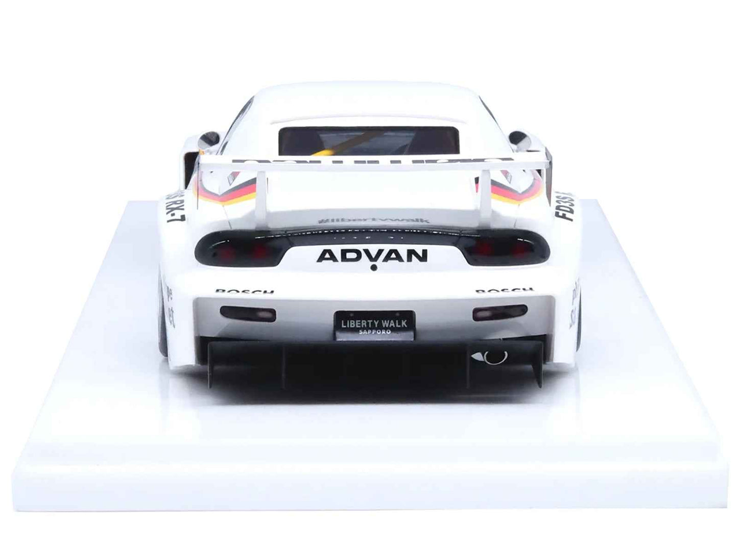 Mazda RX7 (FD3S) LB-Super Silhouette RHD (Right Hand Drive) #41 White with Stripes and Graphics 1/18 Model Car by Inno Models Cartsfy Inc.
