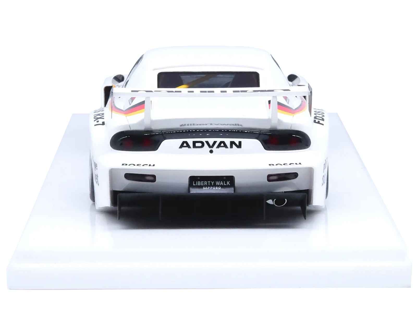 Mazda RX7 (FD3S) LB-Super Silhouette RHD (Right Hand Drive) #41 White with Stripes and Graphics 1/18 Model Car by Inno Models Cartsfy Inc.