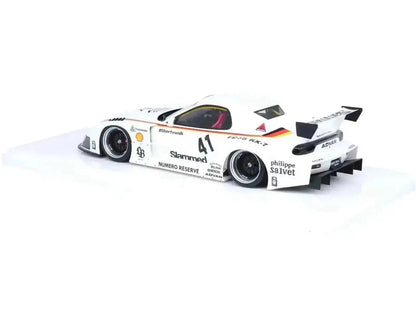 Mazda RX7 (FD3S) LB-Super Silhouette RHD (Right Hand Drive) #41 White with Stripes and Graphics 1/18 Model Car by Inno Models Cartsfy Inc.