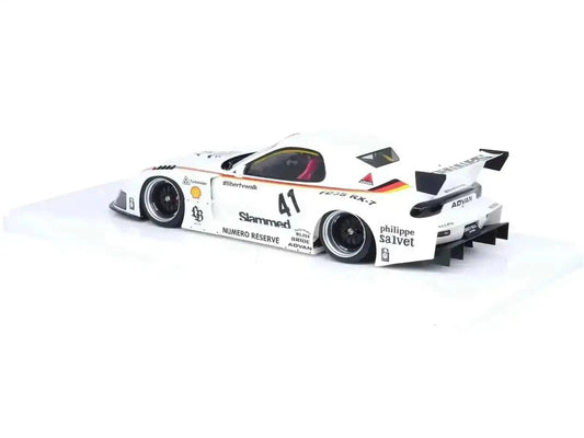 Mazda RX7 (FD3S) LB-Super Silhouette RHD (Right Hand Drive) #41 White with Stripes and Graphics 1/18 Model Car by Inno Models Cartsfy Inc.
