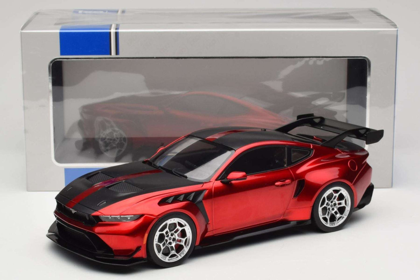 MCG 2025 Ford USA Mustang GTD 5.2L V8 Coupe Dark Red 1:18 Cartsfy Inc.