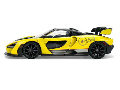 McLaren Senna "8-PAS Racing" Yellow Metallic with Black Top "Hyper-Spec" Series 1/24 Diecast Model Car by Jada Cartsfy Inc.