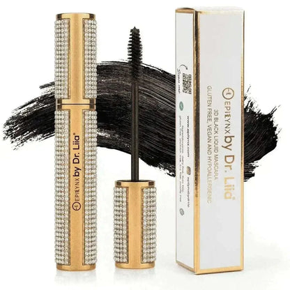 Mega Volume Vegan Mascara Black and Blue – Smudge-Proof with Handmade Diamond Case Cartsfy Inc.