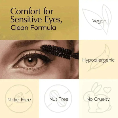 Mega Volume Vegan Mascara Black and Blue – Smudge-Proof with Handmade Diamond Case Cartsfy Inc.