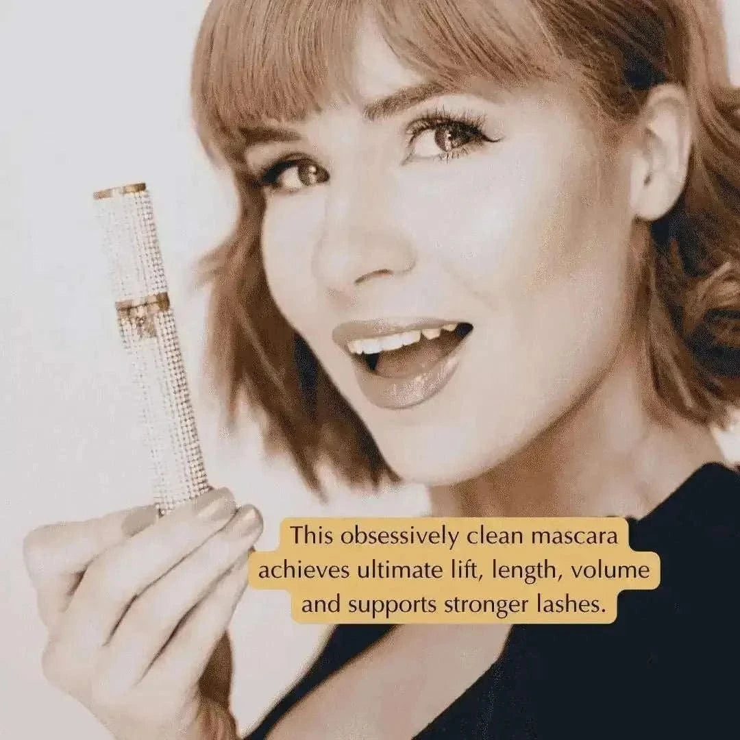 Mega Volume Vegan Mascara Black and Blue – Smudge-Proof with Handmade Diamond Case Cartsfy Inc.