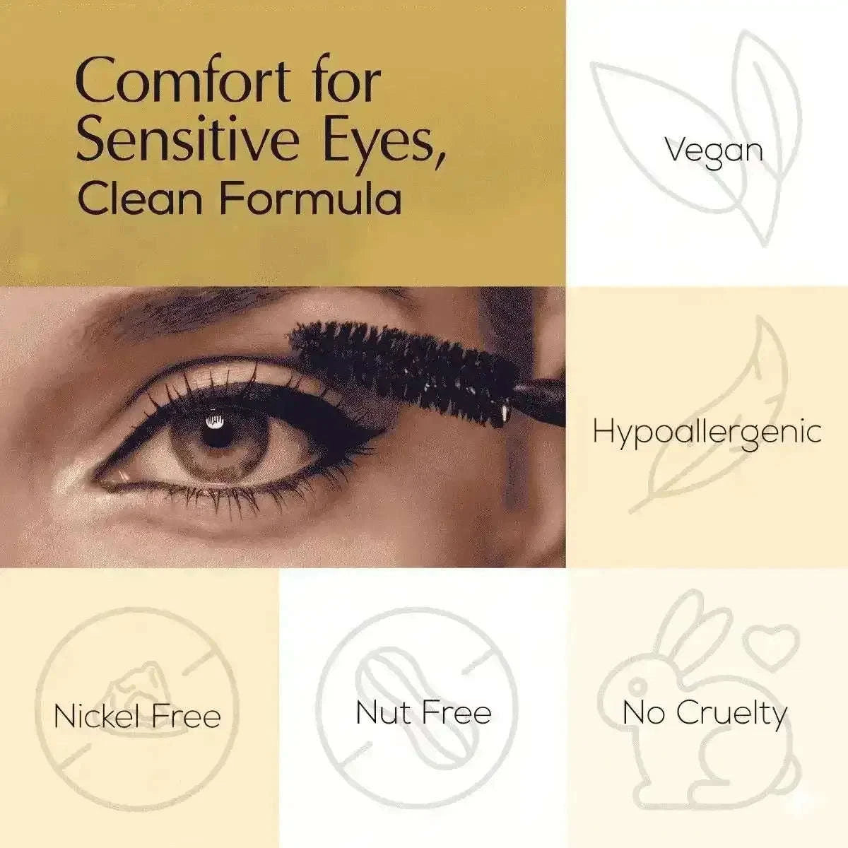 Mega Volume Vegan Mascara Black and Blue – Smudge-Proof with Handmade Diamond Case Cartsfy Inc.