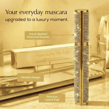 Mega Volume Vegan Mascara Black and Blue – Smudge-Proof with Handmade Diamond Case Cartsfy Inc.