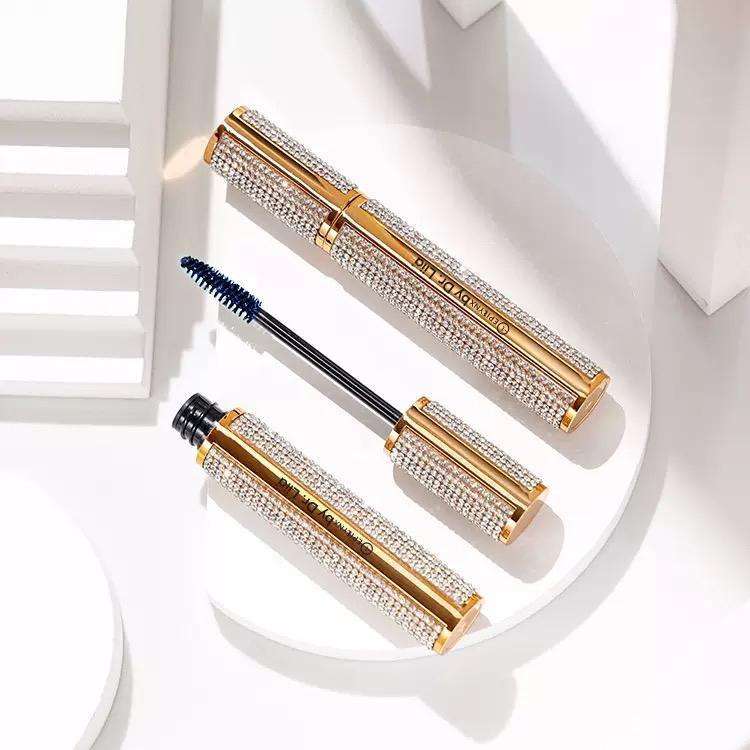 Rhinestone mascara tubes with blue wand and black wand