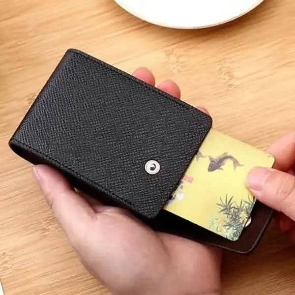 Men Faux Leather 10 Card Slots Coins Bag Wallet DailySale Brown Navy Black Brown-Navy-Black-