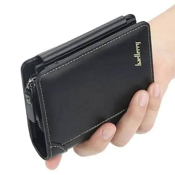 Men's Bifold Stylish Wallet DailySale Black Brown Coffee Black-Brown-Coffee-