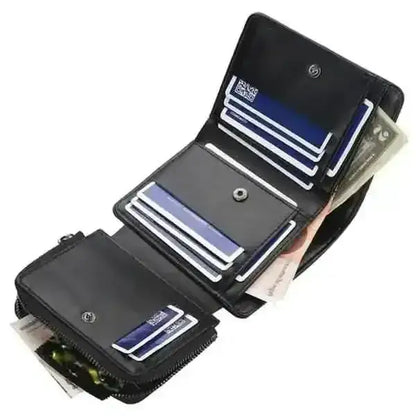 Men's Bifold Stylish Wallet DailySale Black Brown Coffee Black-Brown-Coffee-