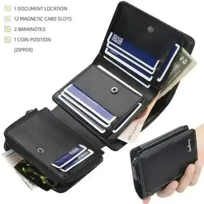 Men's Bifold Stylish Wallet DailySale Black Brown Coffee Black-Brown-Coffee-