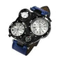 Men's Fashion Watch Dual Movement DailySale Black Blue Coffee Black-Blue-Coffee-White-