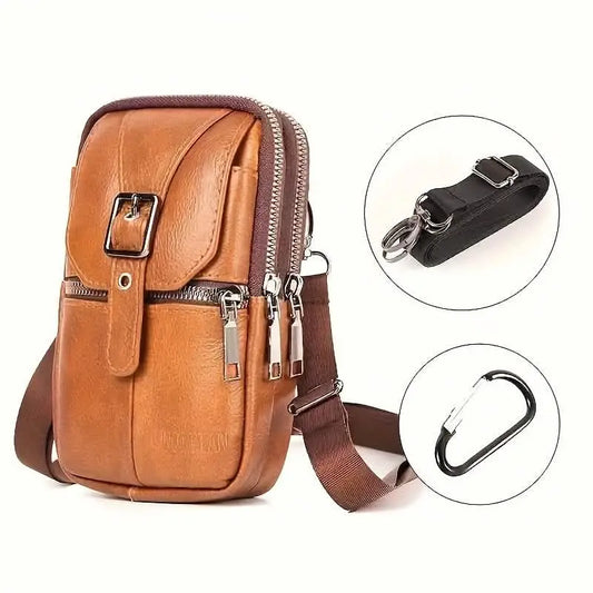 Men’s Genuine Leather Waist Bag Wallet Cartsfy Inc.