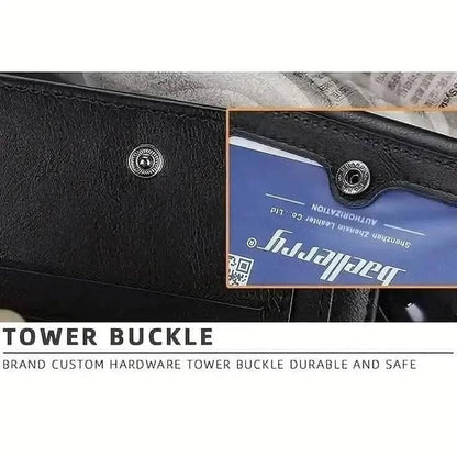 Men's Short Multi-Card Slots Tri-Fold Zipper Coin Pocket Wallet DailySale Brown Black Coffee Brown-Black-Coffee-