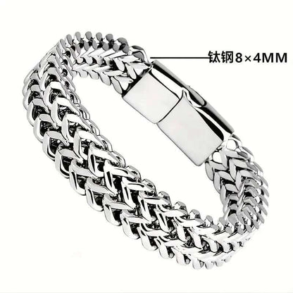 Men's Stainless Steel Braided Bracelet with Magnetic Clasp Cartsfy Inc.