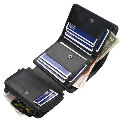 Men's Trifold Clutch Leather Wallet ID Card Holder Cartsfy Inc.
