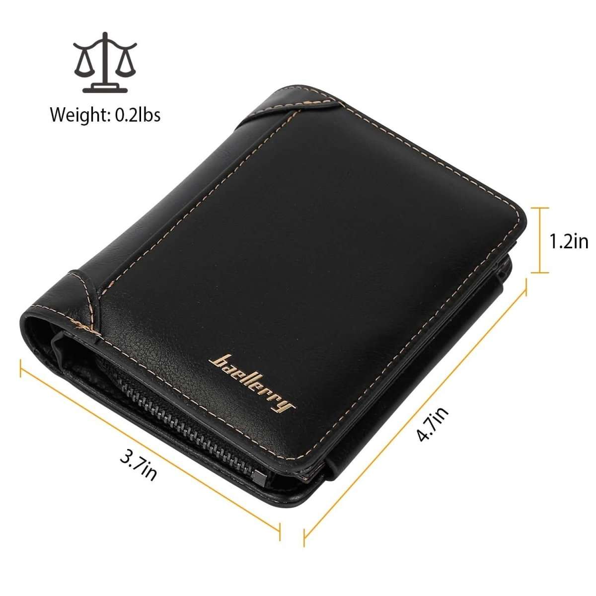 Men's Trifold Clutch Leather Wallet ID Card Holder Cartsfy Inc.