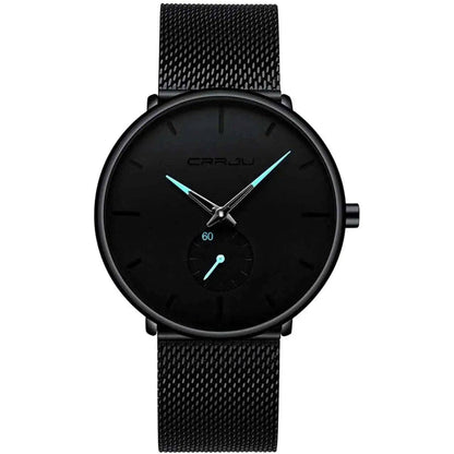 Men's Ultra-Thin Minimalist Waterproof Fashion Wrist Watch DailySale Black Blue Gold Black-Blue-Gold-Red-Silver-Black/Gold-Black/Blue-