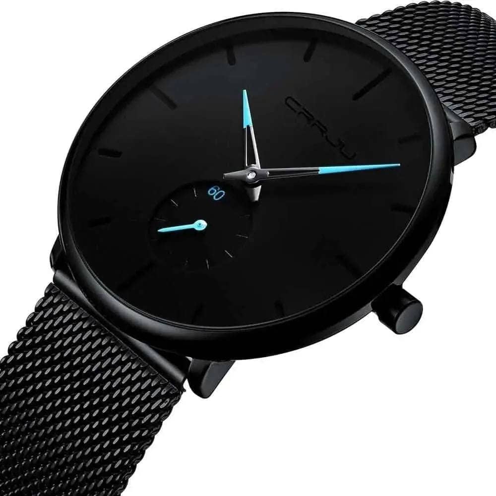 Men's Ultra-Thin Minimalist Waterproof Fashion Wrist Watch DailySale Black Blue Gold Black-Blue-Gold-Red-Silver-Black/Gold-Black/Blue-