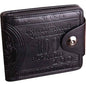 Men's USD Bill Wallet Billfold Leather Credit Card Photo Holder DailySale Black Brown Black-Brown-