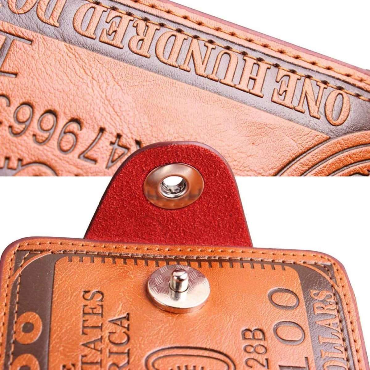 Men's USD Bill Wallet Billfold Leather Credit Card Photo Holder Cartsfy Inc.