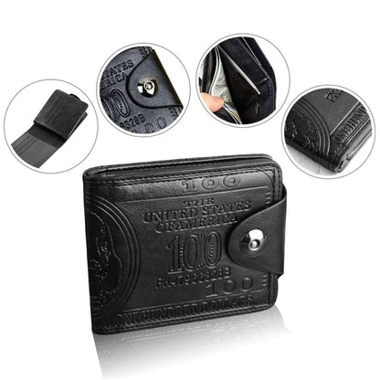 Men's USD Bill Wallet Billfold Leather Credit Card Photo Holder Cartsfy Inc.