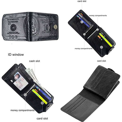Men's USD Bill Wallet Billfold Leather Credit Card Photo Holder Cartsfy Inc.