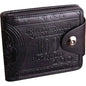 Men's USD Bill Wallet Billfold Leather Credit Card Photo Holder DailySale Black Brown Black-Brown-