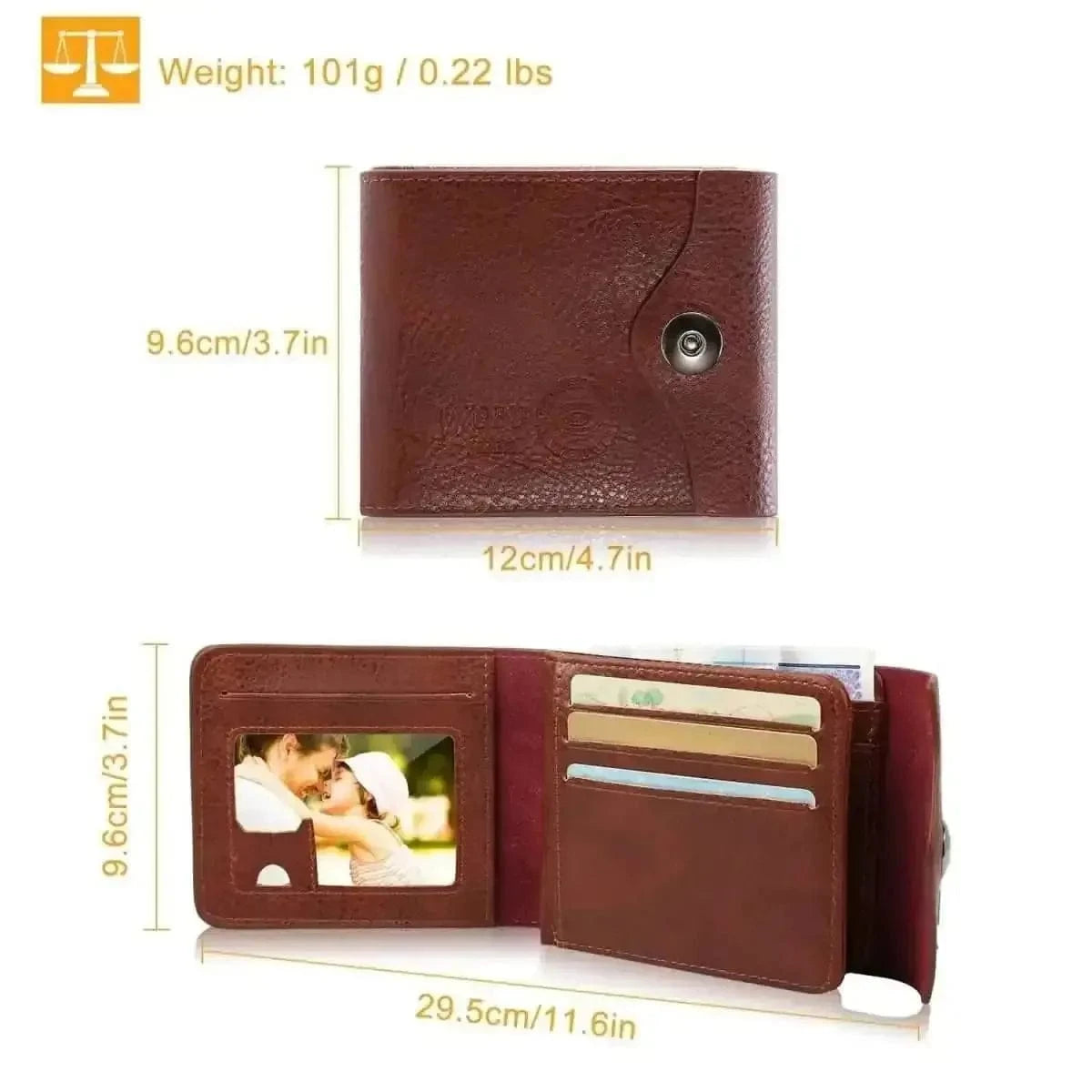 Men's Wallet PU Leather BiFold RFID Blocking Card Holder DailySale Default Title Default Title-