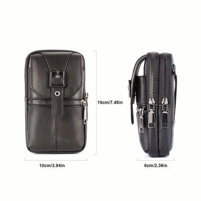 Men’s Genuine Leather Waist Bag Wallet - Cartsfy Inc.