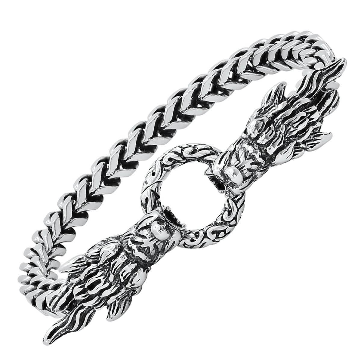 Men's Stainless Steel Dragon Head Bracelet - Cartsfy Inc.