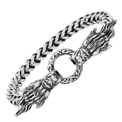 Men's Stainless Steel Dragon Head Bracelet - Cartsfy Inc.