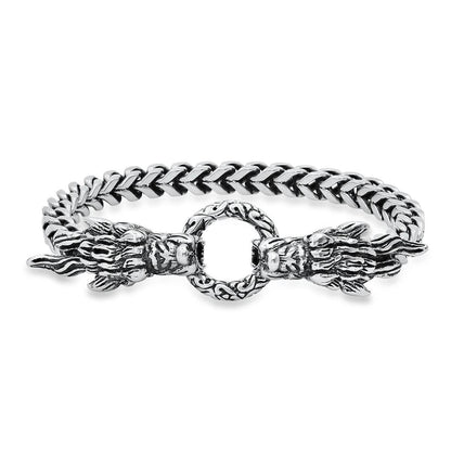 Men's Stainless Steel Dragon Head Bracelet - Cartsfy Inc.