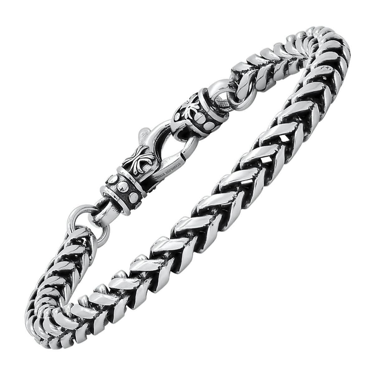 Men's Stainless Steel Wheat Chain Bracelet - Cartsfy Inc.