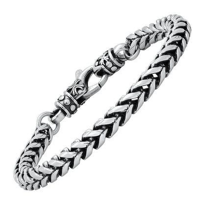 Men's Stainless Steel Wheat Chain Bracelet - Cartsfy Inc.