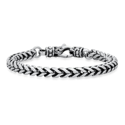 Men's Stainless Steel Wheat Chain Bracelet - Cartsfy Inc.