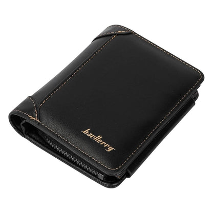 Men's Trifold Clutch Leather Wallet ID Card Holder - Cartsfy Inc.