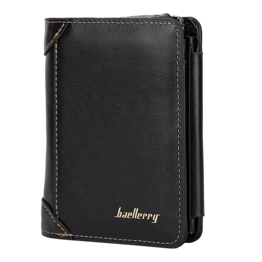 Men's Trifold Clutch Leather Wallet ID Card Holder - Cartsfy Inc.