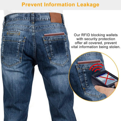 Men's Wallet PU Leather BiFold RFID Blocking Card Holder - Cartsfy Inc.